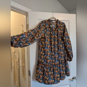 EUC Kirundo- Bright Foral Long Sleeve Dress Size M